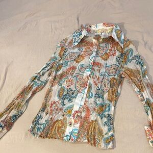 No Boundaries Multicolor Paisley Shirt